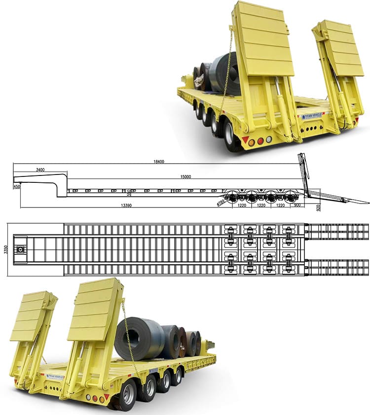Fabricante de Remolques de transporte pesado de 150 toneladas a precio de venta 