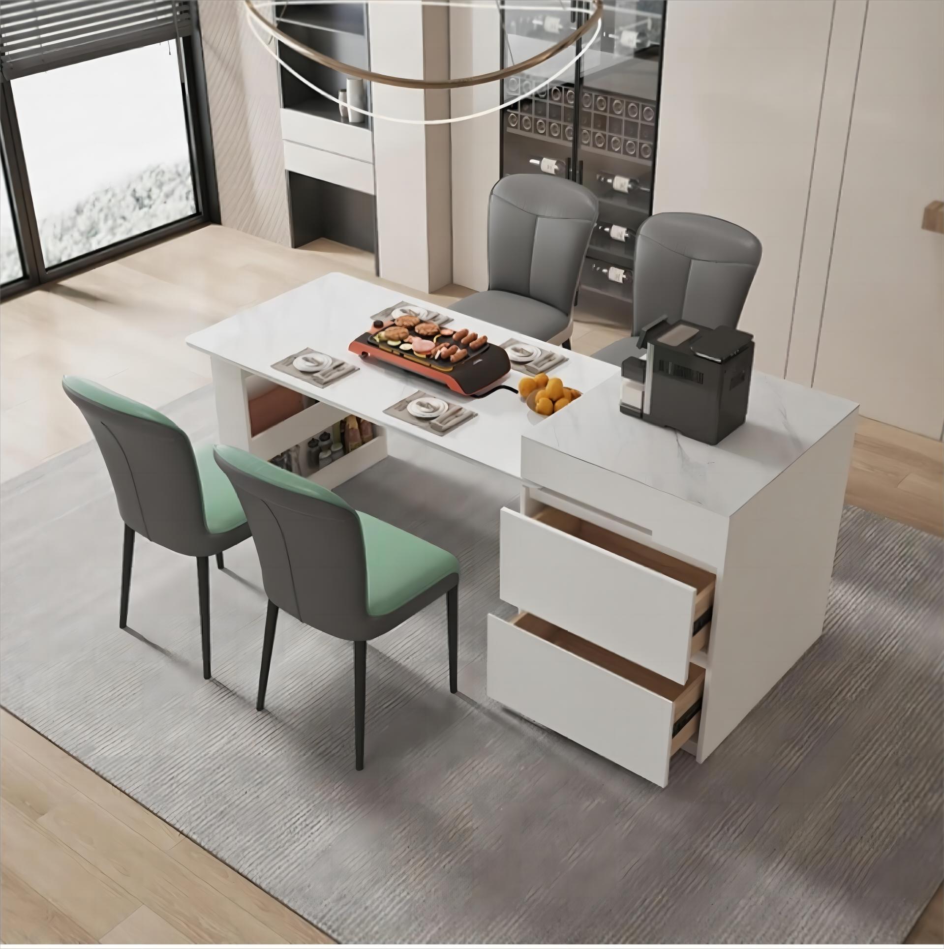 Mueble integrado mesa guía extensible
