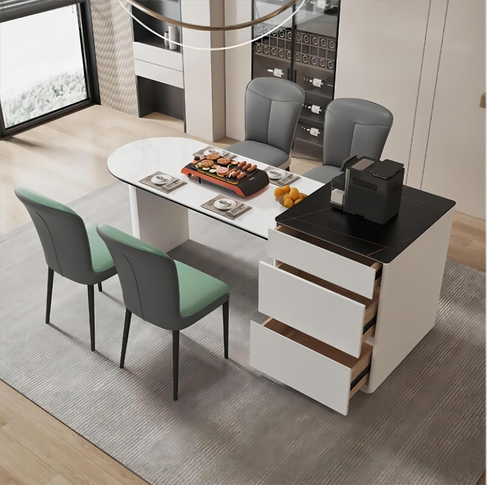 Mueble integrado mesa guía extensible