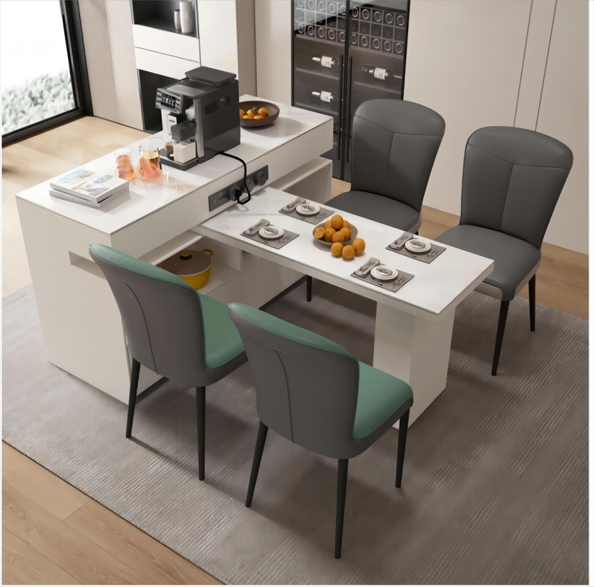 Mueble integrado mesa guía extensible