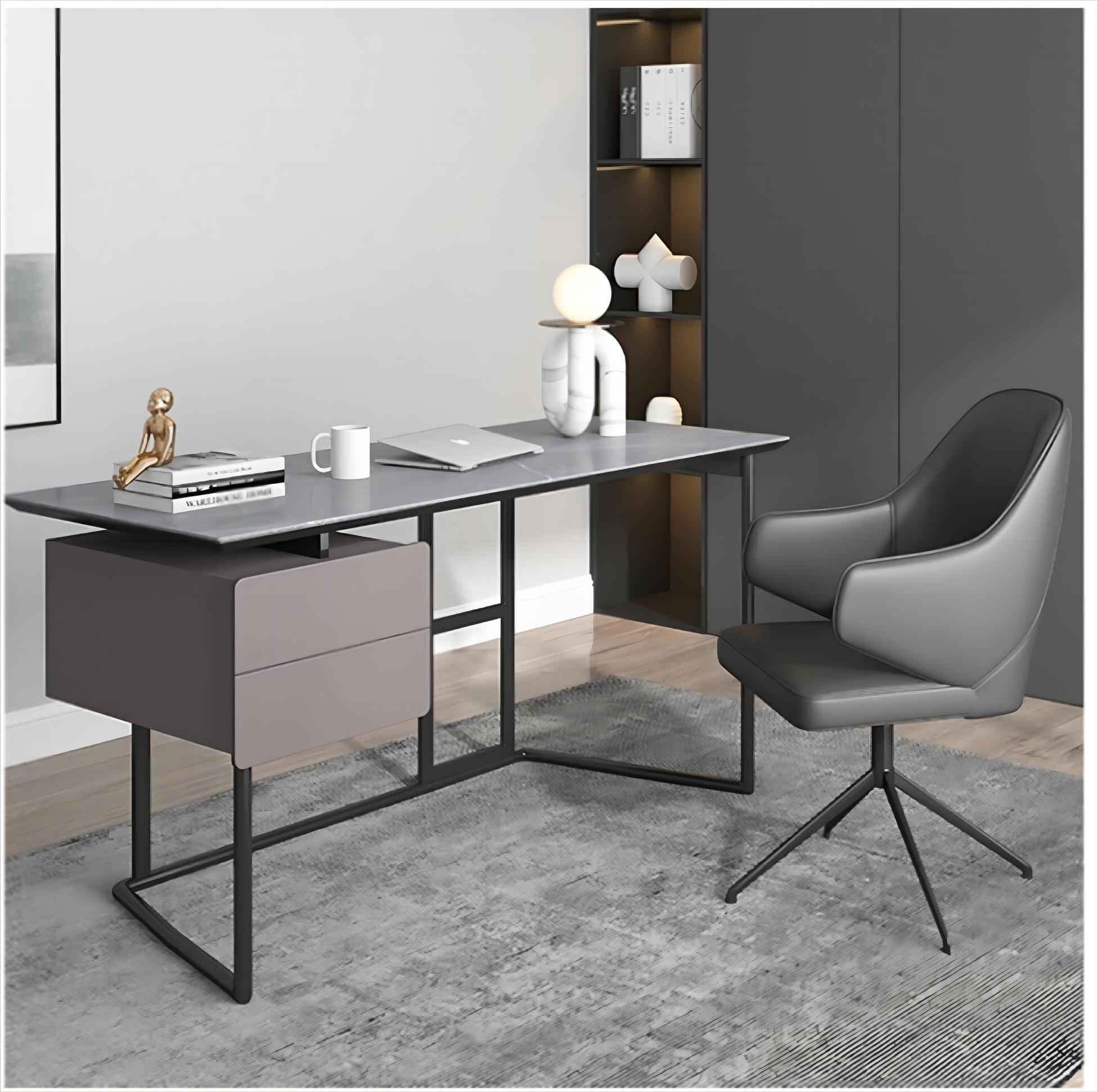 combinación de escritorio y silla de oficina